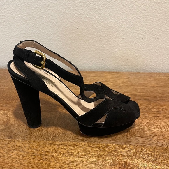 Prada platform block heel suede sandals size 39 - Picture 3 of 7